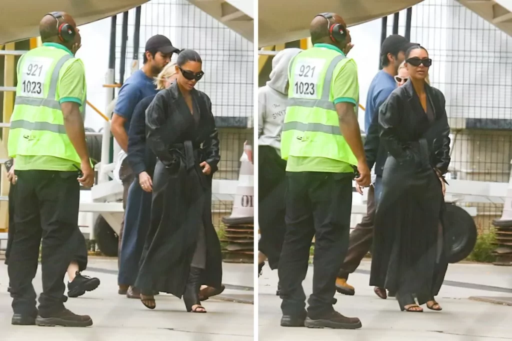 Kim Kardashian é vista ao chegar no Rio de Janeiro
