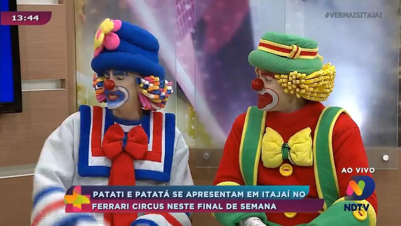 Patati e Patatá se apresentam em Itajaí no Ferrari Circus neste final de semana
